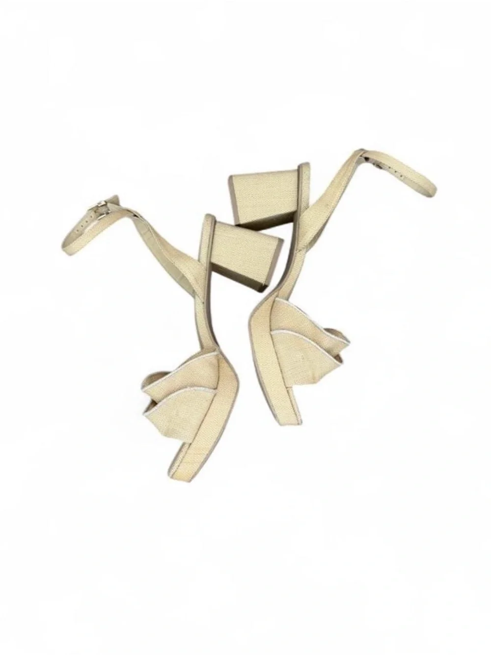 Dolce Vita Beige Platform Ankle-Strap Sandals